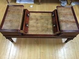 Get it by mon, jul 19. 1950 S Style Coffee Table With Leather Inlaid 2 Drawers Ebay