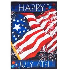 Happy July 4th Garden Flag Happy July July 4th Garden Flags