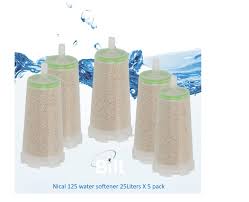 What is the most efficient water softener? Nical 125 Water Softener 25liters X 5
