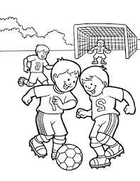 Soccer coloring pages for kids. A Group Of Kids Playing Soccer In The School Yard Coloring Page Download Print Online Sports Coloring Pages Football Coloring Pages Coloring Pages For Kids