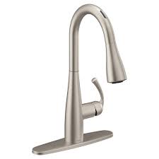 Keep reading our best pull down kitchen faucets piece. Moen U By Moen Essie Pull Down Sprayer Smart Kitchen Faucet With Voice Control In Spot Res The Home Depot Canada