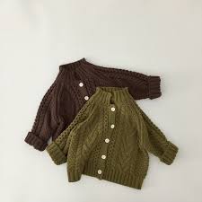 New Winter Korean Style Baby Boys Solid Color Knitted Sweaters Thicken Casual Toddlers Kids Cardigan Coat Children Sweater Sweaters Aliexpress