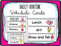Daily Routine Schedule Cards