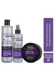 urban care biotin coffeine ozlu hizli uzamaya yardimci dokulme karsiti 3 lu sac bakim seti fiyati yorumlari trendyol
