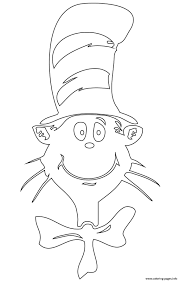 There's no denying that cats have extrao. Cat In The Hat Face Coloring Pages Printable