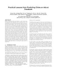 Practical Lessons From Predicting Clicks On Ads At Facebook Lesson Predictions Research Paper
