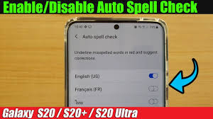 Galaxy S20 S20 How To Enable Disable Auto Spell Check Youtube