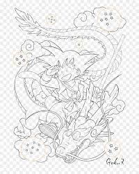 Dragon ball z dragon outline. Shenron Goku Line Art Drawing Dragon Ball Dragon Ball Z Lineart Hd Png Download Vhv