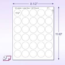 Label size can be a factor in your selection as it decides how. Amazon Com Laser Ink Jet White Labels 1 5 Round 30 Per Page 750 Labels Office Products