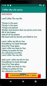 Lord i offer my life (don moen instrumental cover) chords & lyrics praise and worship song. I Offer My Life Lyrics For Android Apk Download