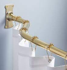 Except for straight shower curtain rods you can also choose to buy a curved one. 20 Best Curtain Rod Designs With Pictures In 2021 Gold Shower Curtain Shower Curtain Rods Curved Shower Curtain Rod