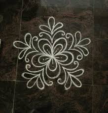 Inspired From Mini Muggulu Simple Mandala Design Rangoli Designs Rangoli Designs With Dots