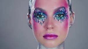 Teenage Girl Wearing Makeup Made Rhinestone Stock Photo 2403729