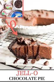 Jell O Chocolate Pie Chocolate Pudding Desserts Chocolate Pudding Pie Recipe Chocolate Pie Recipes