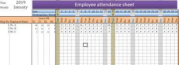 This visual employee attendance tracker template will allow you to track the attendance of each of your employees at a glance. Employee Attendance Sheet In Excel With Formula Excelhub