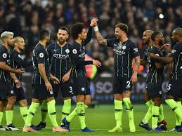 Sterling, gabriel jesus, steffen, laporte, rodri, bernardo silva, mendy, joao cancelo, foden. West Ham 0 4 Man City Report Leroy Sane Scores Twice As Champions Run Riot Mirror Online