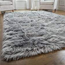 Get set for faux sheepskin rug at argos. Amazon Com Gorilla Grip Premium Faux Fur Area Rug 6x9 Fluffy Shag Carpet Accent Rugs For Baby Nursery Bedroom And Living Room Luxury Indoor Home Decor Bed Side Floor Plush Carpets Rectangle Grey