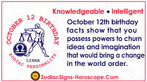 Spring bud in one word: October 12 Zodiac Full Horoscope Birthday Personality Zsh
