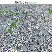 Bandung City 3d Model 25km In 2020 Bandung City City Model City