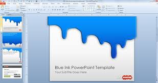 Powerpoint software is used to create slideshows, and it's part of the microsoft office suite. Free Blue Ink Powerpoint Template