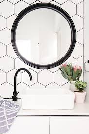 Shop for hexagon peel & stick floor & wall tiles and other flooring & tiles products at bhg.com shop. White Hex Tiles With Black Grout Tile Mountain