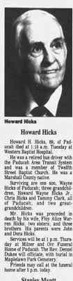 Obituary for Howard H. Hick (Aged 89)