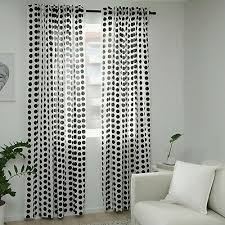 Black And White Striped Curtains Ikea Ikea Klarastina Curtains 2 Panels 1 Pair 57 X 98 White Black Polka Dot New In 2020 White Curtains White Curtains Bedroom Polka Dot Curtains