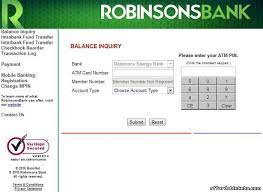 How to inquire balance in metrobank paycard? Robinsons Bank Atm Card Balance Inquiry Online Banking 17479