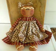 Primitive Gingerbread Doll Prim Raggedy Ginger Etsy Vintage Rag Doll Rag Dolls Handmade Christmas Sewing Projects