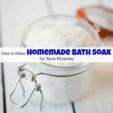 homemade bath soak for sore muscles