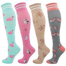 Fenglaoda Compression Socks Women Best Support 15 25mmhg Knee High Colorful Cute Funny Womens Compression Socks Compression Socks Knee High Compression Socks