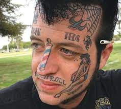 They can look great anywhere on your body, and there are many different designs and styles to choose from. Amazing Face Tattoo For Men Barber Pole Tattoo Face 800x717 Wallpaper Teahub Io