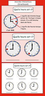 Learn vocabulary, terms and more with flashcards, games and other study tools. Quelle Heure Est Il Activites Interactives Smartboard Teaching French French Language Lessons Learn French
