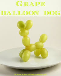 Grape Balloon Dog Kiddie Foodies Recipe Kids Meals Fun Desserts Food Art For Kids
