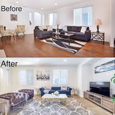 Before After Home Staging Living Room Home Staging Living Room Interior Room Transformation
