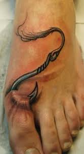 Top 60 Fish Hook Tattoo Fishing Tattoos Ideas November 2020 Hyper Realistic Tattoo Tattoos Hook Tattoos