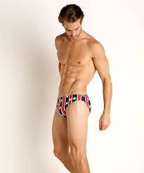 Speedo Stars and Stripes Solar Swim Brief Red/White/Blue 7730213-985 - Free  Shipping at LASC