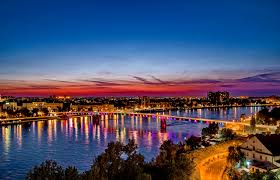 For some, serene landscapes make the perfect wallpapers. Desktop Wallpapers Serbia Novi Sad Bridge Sky Night Rivers Houses