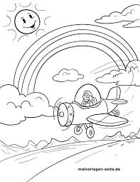 Malvorlage Regenbogen Mit Flugzeug Kostenlose Ausmalbilder In 2020 Kostenlose Ausmalbilder Ausmalbilder Ausmalen