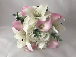 Maybe you would like to learn more about one of these? Artificial Medium Bridesmaid Bouquet Bridal Posy Mixed Lillies