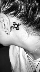 Native American Sun Tattoo Native Tattoos Behind Ear Tattoos Sun Tattoo