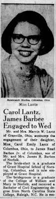 James Read Barbee, Jr. Engagement to Carol Emily Lantz