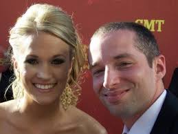 Just for fun (and to prove to all of you that I actually had hair at one  point). 😂 Here I am interviewing Carrie Underwood