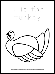 Enjoy this letter t coloring page which features a large letter t and pictures of things that start this coloring page shows a large letter t with colorable pictures of a tent, turkey, tie, tire and top inside it. Free Letter T Is For Turkey Coloring Page The Art Kit