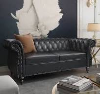 ‫Amazon.com: ספה זוגית של Chesterfield, ספת עור מודרנית עם ...‬‎