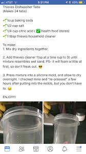Just a word of caution. Diy Dishwasher Tabs With Thieves Cleaner Dishwasher Tabs Diy Dishwasher Detergent Dishwasher Pods