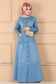 Moda Selvim Dugmeli Kot Ferace 9001w153 Acik Kot Denim Fashion Moda Stilleri Basortusu Modasi