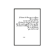 Printable Rumi Poem I Choose To Love You In Silence Poetry Etsy Rumi Poem Rumi Inspirational Poems