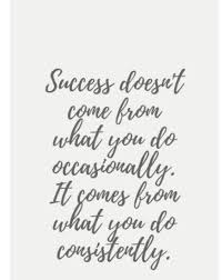 Success Doesn T Come From What You Do Occasionally It Comes From What You Do Consistently Things To Come Words Math