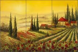 ceramic tuscan tile murals and